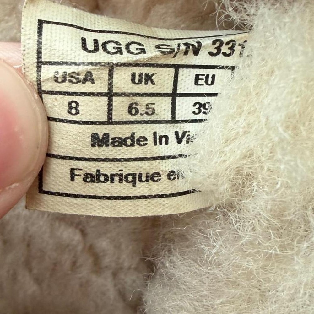 UGG Australia Ansley Blue Suede Sheepskin Slippers - Picture 6 of 8